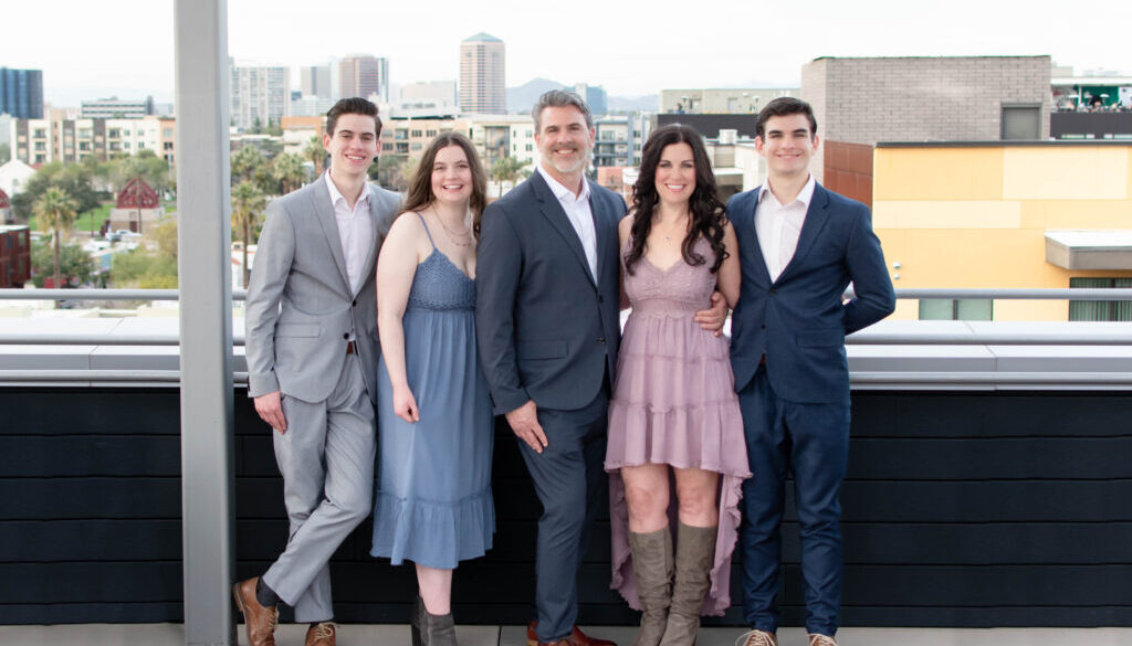 fun family photoshoot in downtown phoenix, az