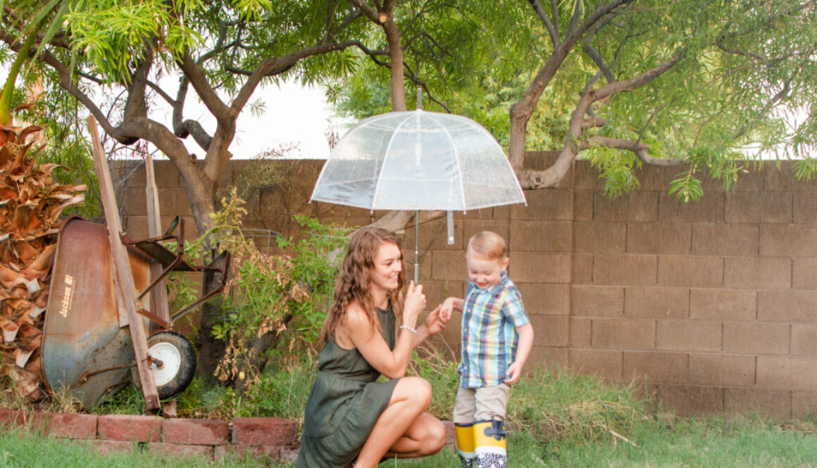 adorable rainy day photoshoot Avondale, az