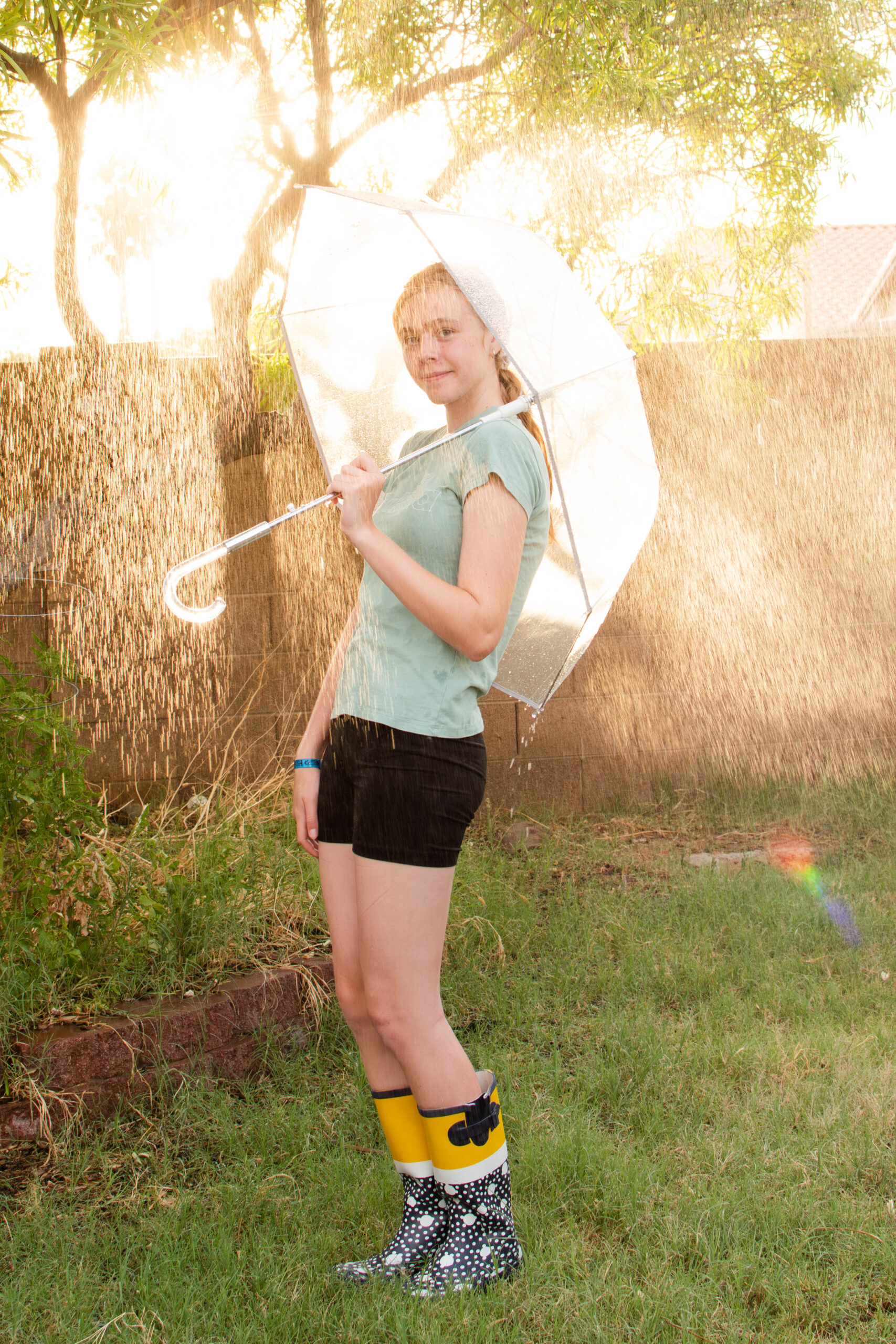 Capturing Rainy Day Magic: Mini Umbrella Photoshoot in Avondale, AZ