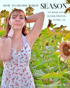 Graduate girl in sunflower field Senior Photography West Phoenix