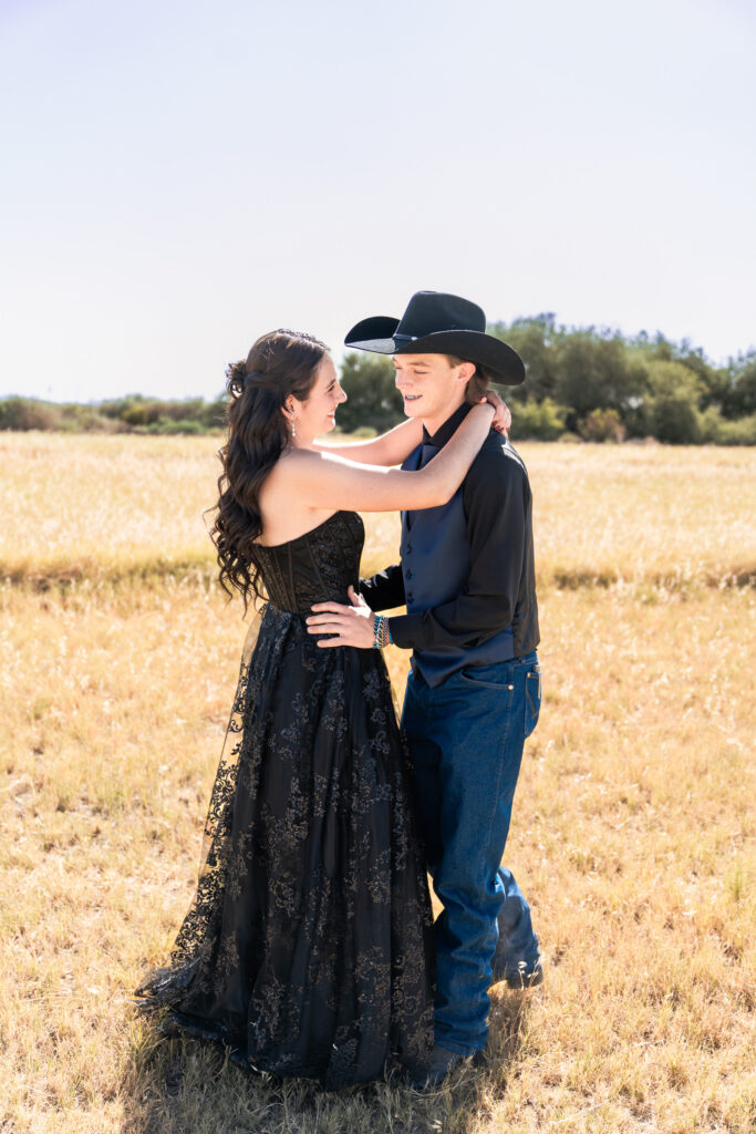 Brem and Addie dancing during prom photos