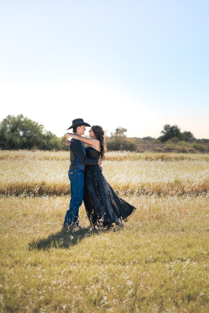 Brem and Addie dancing during prom photos
