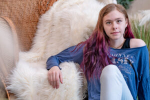 Teen girl at Petal Pix photo studio in Mesa, AZ