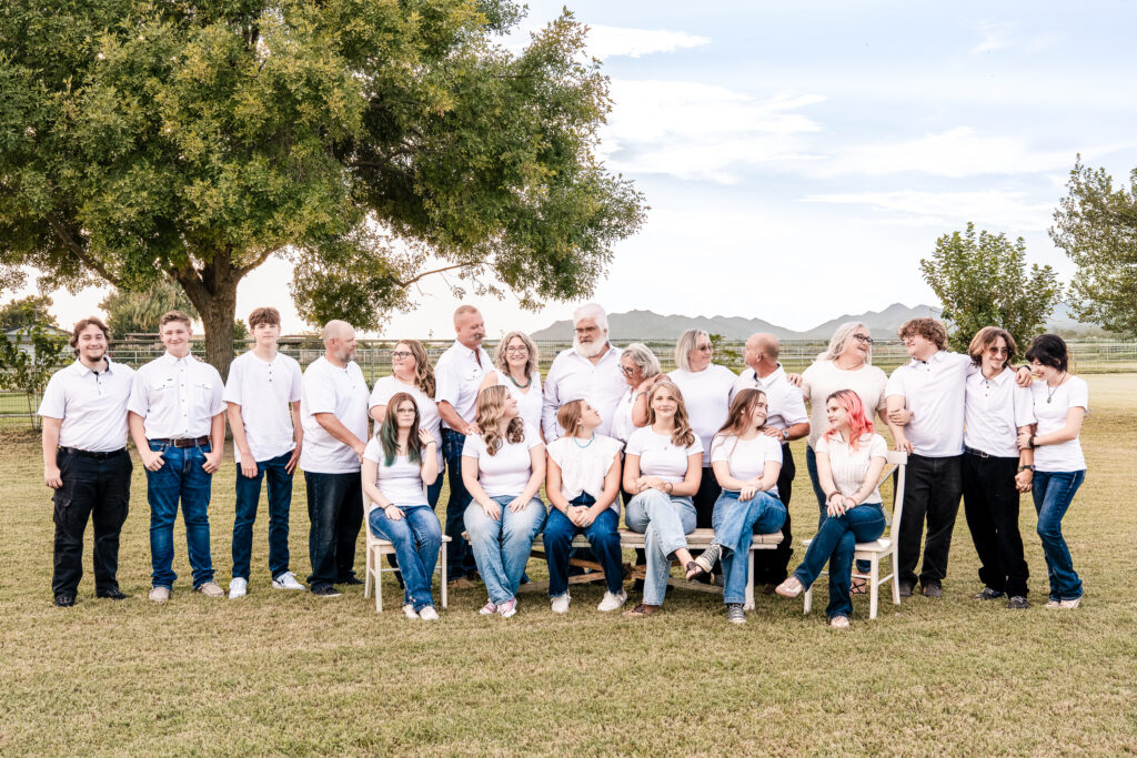 Royden extended family photos at a family home in Buckeye Arizona