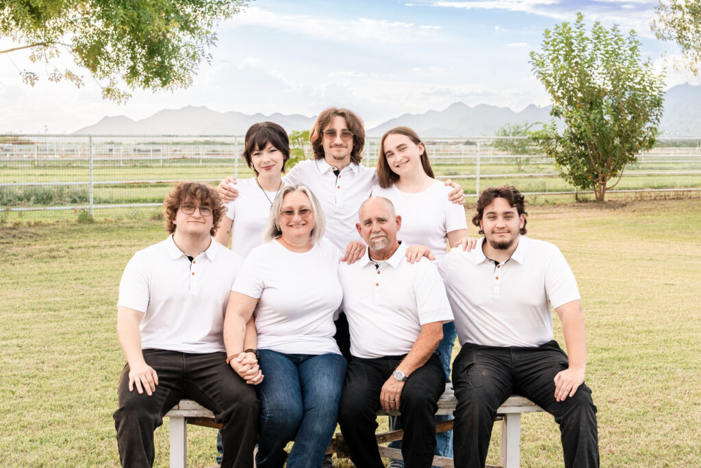 Royden extended family photos at a family home in Buckeye Arizona